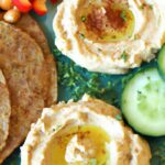 Wholesome Bites: Whole Wheat Mini Pita with Creamy Hummus