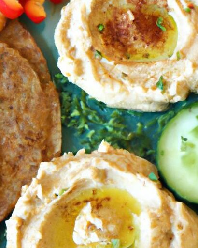 Wholesome Bites: Whole Wheat Mini Pita with Creamy Hummus