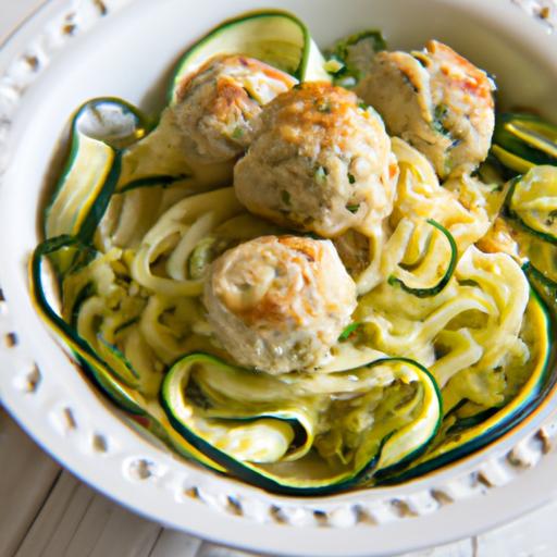 Wholesome Turkey Meatballs over Light Zucchini Noodles Delight