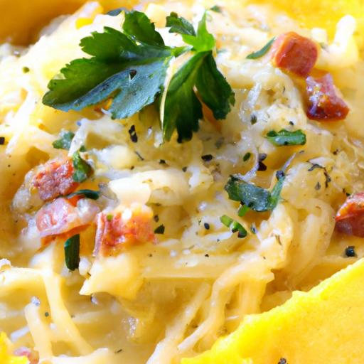 One-Pot Spaghetti Squash Carbonara: Easy, Creamy Delight