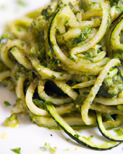 Twist on Tradition: Zucchini Noodles with Fresh Pesto Flair