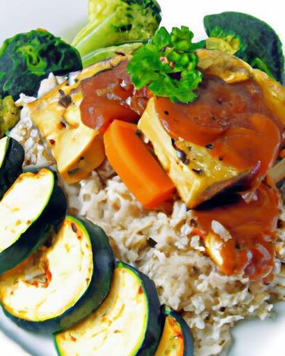 Savor Teriyaki Tempeh with Nutty Brown Rice Delight