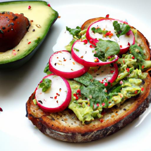 Fiery Avocado Toast with Crisp Radish: A Zesty Delight