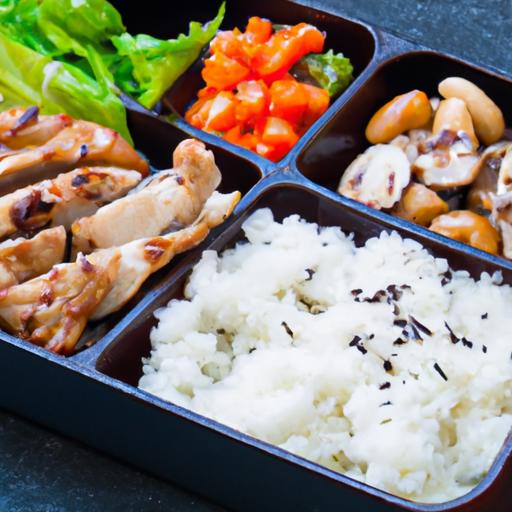 Flavorful Chicken & Rice Bento Box: A Tasty Balanced Meal