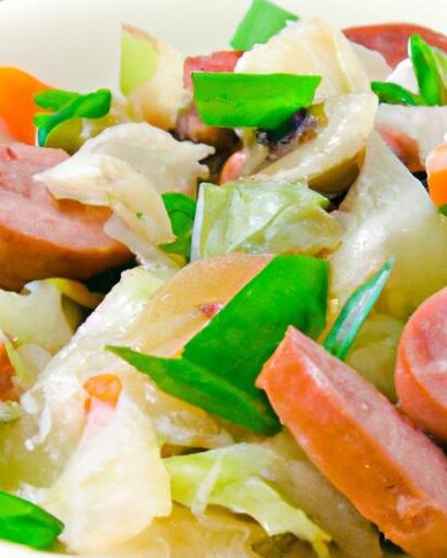 Savory Slow Cooker Cabbage & Sausage Stir Fry Delight