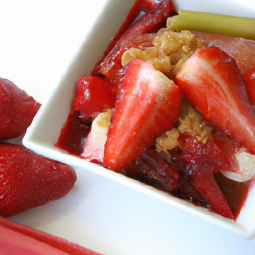 Sun-Kissed Vegan Strawberry Rhubarb Crisp delight