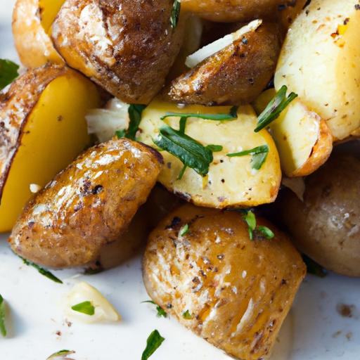 Zesty Greek Lemon Roasted Potatoes: A Crispy Delight