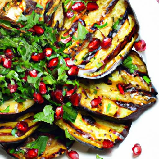 Savor Summer: Grilled Eggplant with Tangy Pomegranate Glaze
