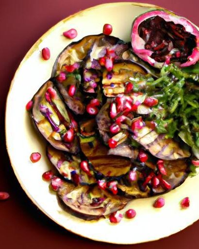 Savor Summer: Grilled Eggplant with Tangy Pomegranate Glaze