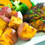 Savor BBQ Chicken Breast Paired with Sweet Potato Delight