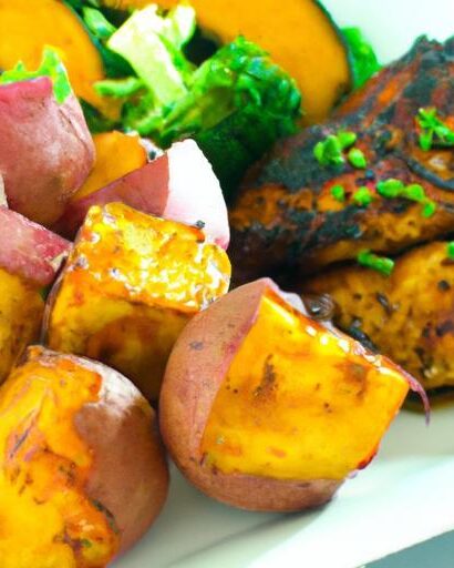 Savor BBQ Chicken Breast Paired with Sweet Potato Delight