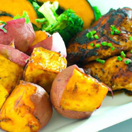 Savor BBQ Chicken Breast Paired with Sweet Potato Delight