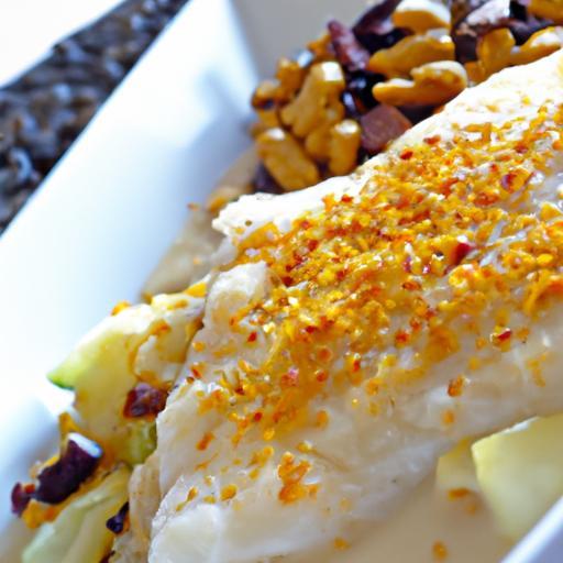Savor Baked Lebanese Fish with Creamy Tahini Sauce Delight