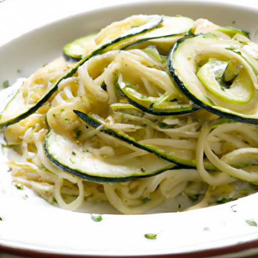 twirl into Flavor: Garlic Parmesan Zucchini‌ Noodle Delight